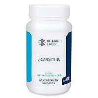 Klaire Labs L-Carnitine - 250 Milligrams 100% Pure USP Form to Support Cardiovascular Function & Energy Demands, Hypoallergenic with No D-Carnitine (60 Capsules)