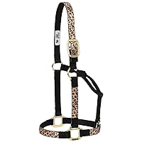 Weaver LeatherWeaver Leather Nylon Chevron Adjustable Chin and Throat Snap Horse Halter, Small, Black/Multi