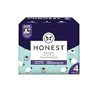Clean Conscious Overnight Diapers | Plant-Based, Sustainable | Sleepy Sheep | Club Box, Size 4 (22-37 lbs), 54 Count