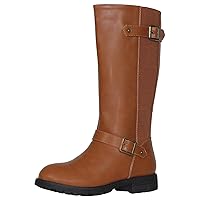 Generation Y Girl's Mid-Calf Knee-High Boots Riding Zip Closure