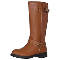 Girl's Mid-Calf Knee-High Boots Riding Zip Closure