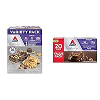 Atkins Endulge Treat Variety Pack with Nutty Fudge Brownie Bars, Peanut Caramel Clusters, and Peanut Butter Cups, Low Carb, Low Sugar
