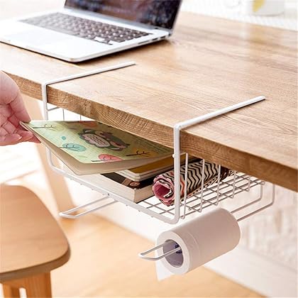 Corldif Under Shelf Basket Wire Rack Slides Under Shelves for Storage Easy to Install Storage Shelf Kitchen Storage Rack