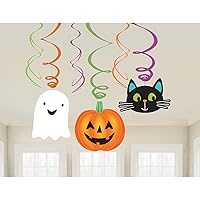 amscan 9907448 - Halloween Friends Party Hanging Swirl Decorations - 6 Pack
