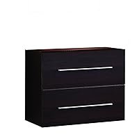 Dawn REC261522-05 Wall Mounted Melamine and MDF In Cabinet and Two Soft Closing Drawers, Walnut Finish