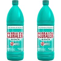 Cloralen - Household Cleaning Liquid Bleach, 3-In-1 High-Performance Multisurface And Multipurpose Laundry, Bathroom And Kitchen Cleaner - Regular (32.12 oz) (Pack of 2)