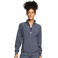 Zip Front Scrub Jackets for Women, 4-Way Stretch Fabric, 2391A