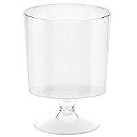 Elegant Mini Clear Pedestal Cups - 5 oz. (Pack of 10) - Ideal for Special Occasions and Entertaining