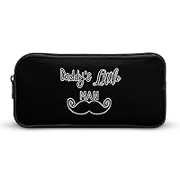 Daddy's Little Man Beard Pencil Case Cute Pen Pouch Cosmetic Bag Pecil Box Organizer for Travel Office
