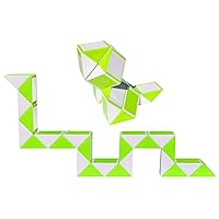 Fidget Toys Set-Stress Relief and Anti Anxiety Toys for Kids and Adults-Snake Cube Puzzle,16.5 Inch,2 Pieces (Green)