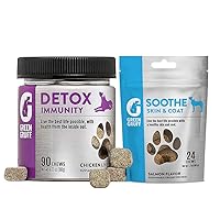 Green Gruff Dog Probiotics & Digestive Enzymes and Skin & Coat Supplement Bundle - Organic Dog Immune Supplement - Omega 3 Fish Oil for Dogs - Dry Skin, Shedding, Dog Itch ReliefMade in USA