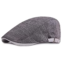 Hunting Hat Comfortable Men's Soft Thick Warm Classic Cotton Flat Cap Driver Ivy Cap Cassette Hat (Color : Blue, Size : Free Size)