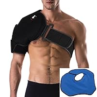 NatraCure Hot or Cold and Compression Shoulder Support with Extra Gel Pack