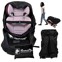 Car Seat Travel Bag for Airplane, Carseat Cover for Airplane Travel, Car Seat Carrier for Airport, Carseat Bag, Booster Seat Travel Bag, Car Seat Backpack for Air Travel, Car Seat Airplane Travel Bag
