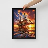 Offshore Oil Rig - Framed canvas