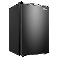 Euhomy Upright freezer, 3.0 Cubic Feet, Single Door Compact Mini Freezer with Reversible Door, Small freezer for Home/Dorms/Apartment/Office (Black)