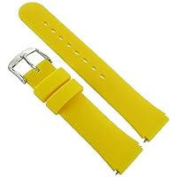 18mm Speidel Trendy Bright Yellow 100% Silicone Waterproof Watch Band Strap 722