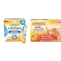 Emergen-C Crystals, On-The-Go Immune Support Supplement with Vitamin C, B Vitamins & 1000mg Vitamin C Powder for Daily Immune Support Caffeine Free Vitamin C Supplements