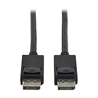 Tripp Lite 8K @ 60Hz DisplayPort 2.1 Cable with Latching Connectors (M/M), 6 Feet / 1.8 Meters, 40 Gbps, HDR, HBR3, MST, 4:4:4, HDCP 2.2, Black, Lifetime Manufacturer's Warranty (P580-006-8K6-2)