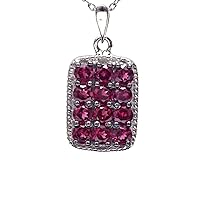 Hiflyer Jewels 925 Sterling Silver Garnet Gemstone Pendant | Hallmarked Jewellery | Handmade Gifts For Girls, Women