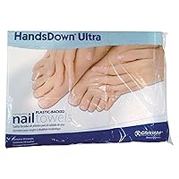 Graham Hands Down Ultra Plastic-Backed Nail Care Towels, 50 Count (Pack of 10)