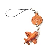Airplane Leather Goods mobile/Cellphone Charm VANCA CRAFT-Collectible Uniqe Mascot Made in Japan