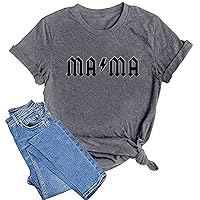 Mama Shirts for Women Mothers Day Mama Mommy Mom Bruh Graphic T Shirts Casual Tops Tee Gifts