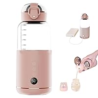 Baby Bottle Warmer, Bottle Warmer 300 ML Portable Water Warmer for Baby Fomula Precise Temperature Control USB Rechargebale Milk Warmer for Car Travel