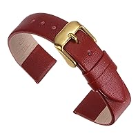 uxcell Multi-sizes Genuine Leather Band, Flat Thin Elegant Leather Watch Strap for Men and Women