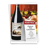NobleWorks - Funny Thanksgiving Paper Card with 5 x 7 Inch Envelope (1 Card) Holiday, Wine Pairing 1212