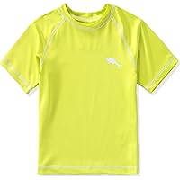 Boys' Short Sleeve Long Sleeve Rashguard Swim Shirt UPF 50+ (7, Acid (Short Sleeve))
