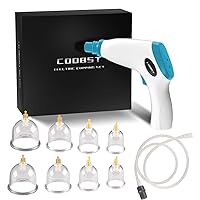 Cupping Set Cupping Therapy Set, Professional Massage Cupping Set with Pump and Extension Tube, 9pcs Home Cupping Hijama Kit Suction Cup Vacuum Therapy Set for Body Pain Relief-Blue
