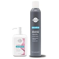 KERACOLOR Kit of 3-in-1 (Cleanse + Conditioner + Color) Light Pink Semi-Permanent Hair Dye and Finishing Hair Spray 10oz