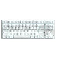 FE87/104 S hot-swappable Gaming Keyboard， backlighting Mechanical Keyboard, Silenced Construction, Type-C Wired Keyboard for Mac Windows White-Red Switch