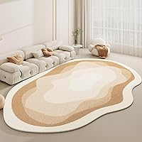 Area Rugs - Irregular Shaped Rugs, Artificial Cashmere Rugs, Cream Style, Simple, Warm and Comfortable, Easy to Care Tor