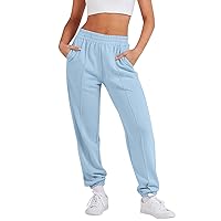 SNKSDGM Women's Joggers with Pockets High Waisted 2024 Summer Running Hiking Pants Loose Fit Tapered Sweatpants Yoga Pants