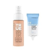 Catrice | True Skin Foundation 30 & The Hydrator Plump & Fresh Primer Bundle | Full Coverage Makeup | Vegan & Cruelty Free