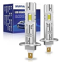 SUPAREE H1 LED Bulbs for projector, 2024 Newest 24000LM +600% Brightness, Diamond White 6500K, Plug and Play 1:1 Mini Size,Hi and Low Beam,Fanless Fog Light Bulb, Pack of 2