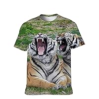 Unisex Novelty T-Shirts Fashion-Graphic Casual Funny Short-Sleeve: Vintage T-Shirts for Couples Tees 3D Printed Streetwear