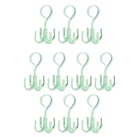10Pcs Four-Claw Rotating Hooks for Home Bedroom Kitchen Wardrobe Multifunction Hanger Hooks for Hanging Clothes Bag Easy to Use Hook