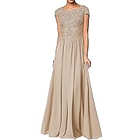 Long Lace Chiffon Mother of Bride Dresses Formal Evening Party Gowns