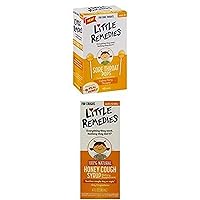 Little Remedies Cold Relief Pack (1 Pack of 10 Honey Sore Throat Pops and 1 Pack of 4 oz Honey Cough Syrup)