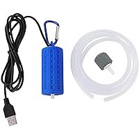 USB Aquarium Air Pump, Ultra Durable & Quiet USB Nano Air Pump, Small Air Bubbler for Aquarium Fish Tank with Air Stone and Silicone Tube