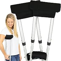 Vive Premium Crutch Pads & Hand Grips - Comfortable, Breathable, Machine Washable Padding - Moisture Wicking & Odor Reducing Pillow Accessory Covers for Adult & Youth Walking Crutches