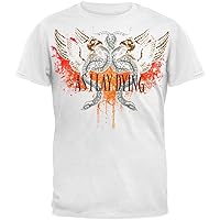 As I Lay Dying - Mens Snakes Soft T-Shirt Small White
