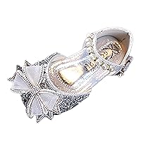 Fashion Spring And Summer Girls Sandals Dress Performance Dance Shoes Flat Bottom Light Mesh Bow Sequin