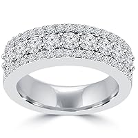 1.60 ct Ladies Round Cut Diamond Anniversary Ring in Platinum