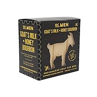 Olivia Care Men Goat's Milk + Honey Bourbon, Honey Infused Bar Soap For Men All Natural Made in the USA