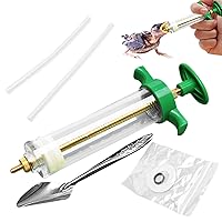 Baby Bird Feeding Kit 6PCS/Set 50ml Baby Birds Feeding Syringe with Hose and Spoons Hand Feeding Device with Scale and Positioning Screw