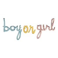 Tellpet Boy Or Girl Balloon Banner Gender Reveal Balloons Gender Reveal Party Supplies Decorations Sign Ideas, 25 Inch